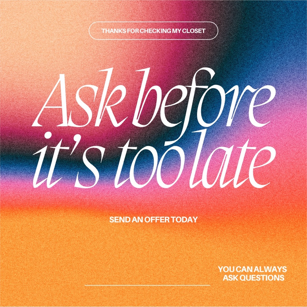 Clearing out my closet right now!